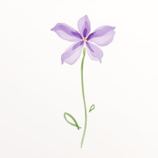 Watercolor Violet for February