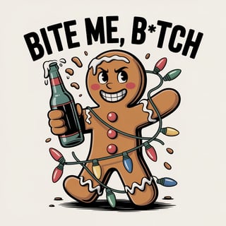 Cheeky Gingerbread Man Cartoon
