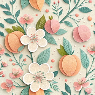 Paper Art: Peaches & Blossoms