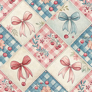 Seamless Digital Pattern with Bows