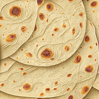 Close-up of a textured flour tortilla