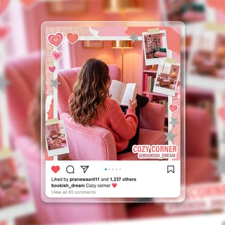 Vibrant Pink Feminine Reading Nook