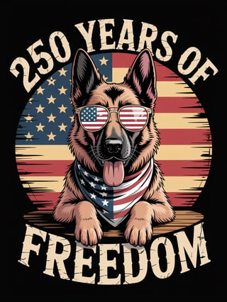 Vintage German Shepherd USA T-Shirt