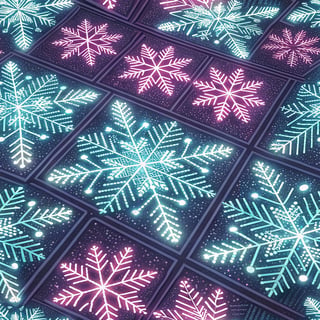 Futuristic Snowflake Grid Pattern