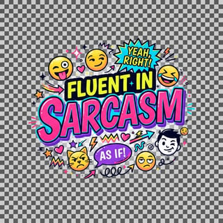 Fluent In Sarcasm Bold Graphic Tee