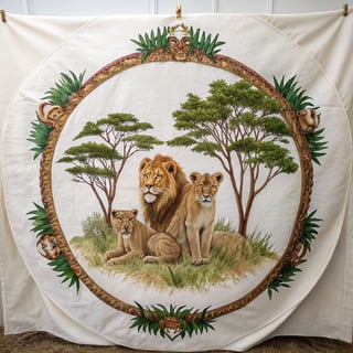 Elegant African Lion Composition