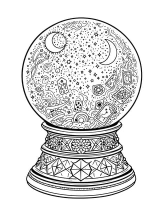 Mystical Crystal Ball Illustration