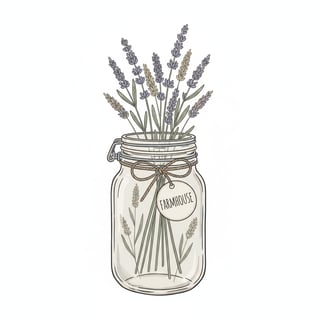 Rustic Farmhouse Mason Jar Clipart