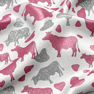 Luxury Neon Pink Cow Print Design