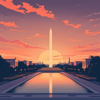 Vintage Art Deco Washington DC Poster