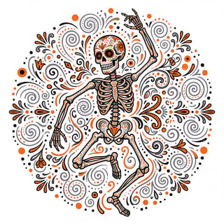 Day of the Dead Skeleton Illustration