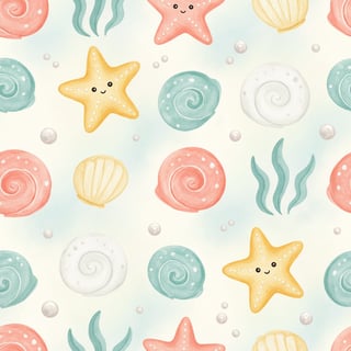 Cute Shells & Starfish Pattern