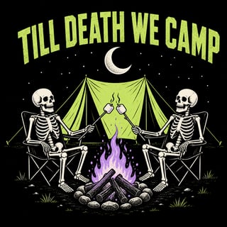 Till Death We Camp - Skeleton Tee