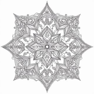 Ornate Five-Pointed Star Vector Design