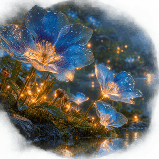 Sapphire-Blue Fairy Pond Macro