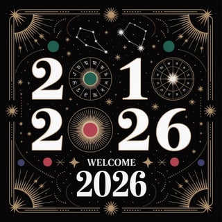 Cosmic New Year Countdown Poster Art
