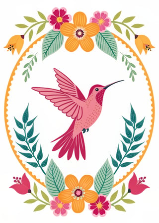 Stylized Hummingbird Vector Illustration