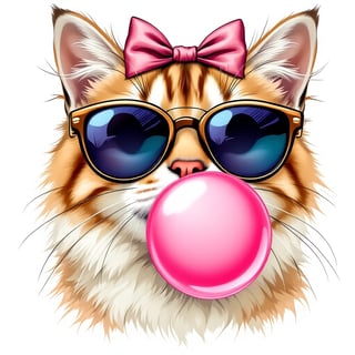 Vibrant Cat Face Vector Illustration