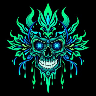 Symmetrical Fantasy Skull Illustration