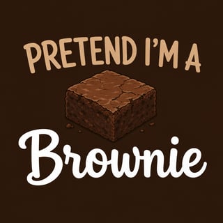 Pretend I'm a Brownie — Text Design