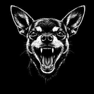 Intense Chihuahua Digital Illustration