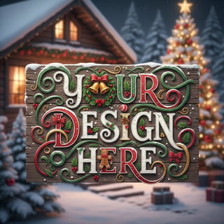 Christmas Style Lettering Design