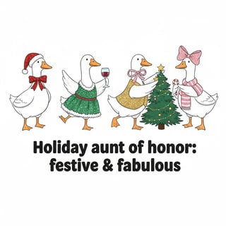 Festive Holiday Aunt of Honor Design