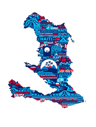 Haiti Silhouette Patriotic Illustration