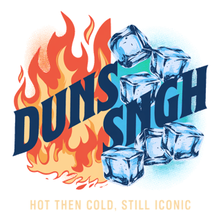 Split Flame and Ice T-Shirt Design