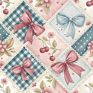 Seamless Digital Pattern with Bows