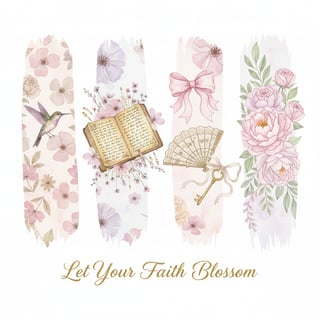 Watercolor Floral Brushstroke Collage