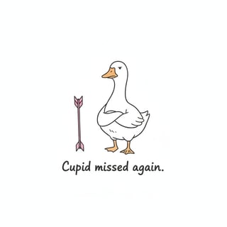 Cheeky Minimalist Goose Design