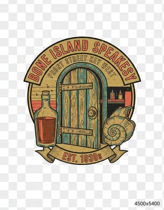 Vintage Key West Speakeasy Shirt Design