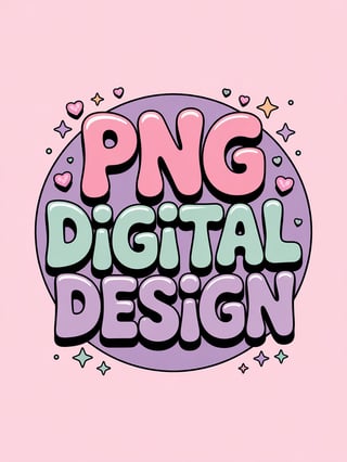 Kawaii Pastel Digital Badge Design