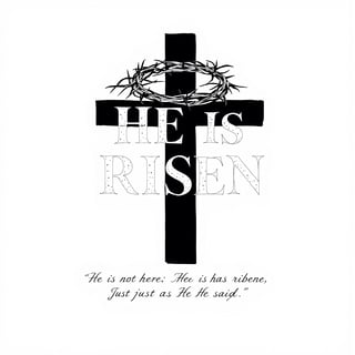 He is Risen Religious Design