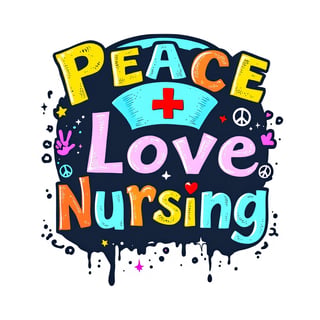 Peace Love Nursing T-Shirt Design