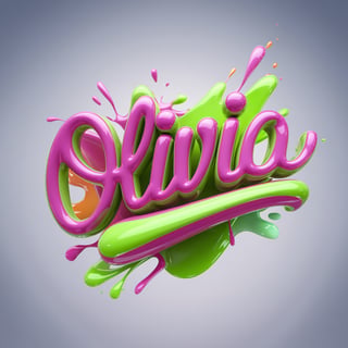 Elegant 3D Render of 'Olivia'