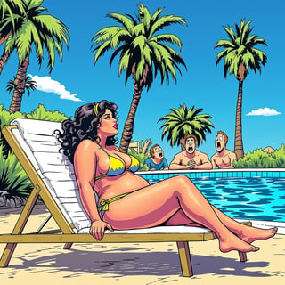 Vibrant Comic Page of a Beach Scene