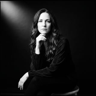 Black and White Portrait of Woman