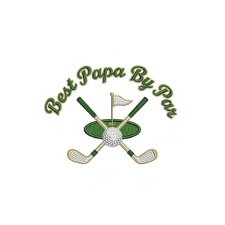 Best Papa By Par Golf Embroidery