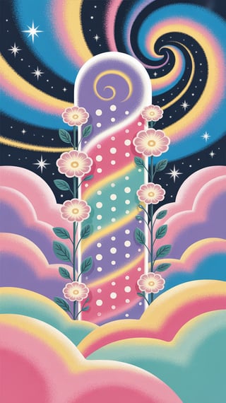 Whimsical Art Nouveau & Deco Landscape