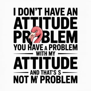 Sarcastic Attitude Flamingo T-Shirt