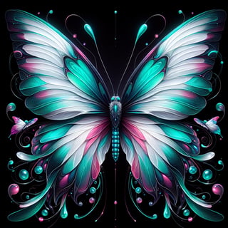 Ultra-Clean Neon Butterfly Artwork