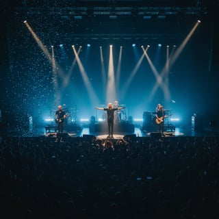 Cinematic Blue Concert Lighting