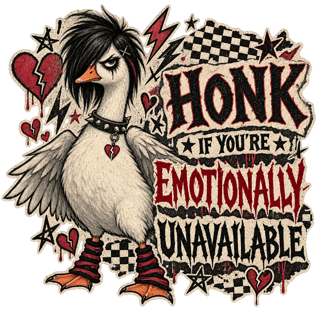 Vintage Emo Goose Graphic