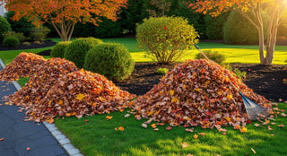 Autumn Suburban Yard Cleanup