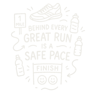 Line-Art Running T-Shirt Design