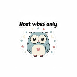 Minimalist Owl Sticker Design