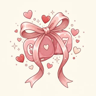 Romantic Pastel Dice Illustration
