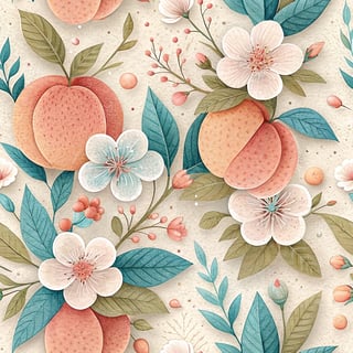 Paper Art: Peaches & Blossoms